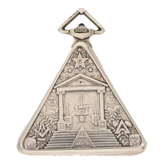 Fine Swiss silver Masonic watch with original box Circa 1930