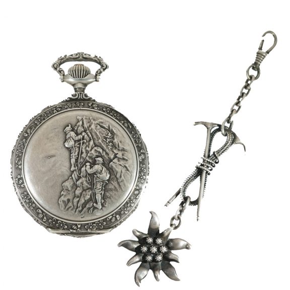 Swiss silver Art Nouveau relief hunter cased pocket watch Circa 1900 Swiss silver Art Nouveau relief hunter cased pocket watch Circa 1900