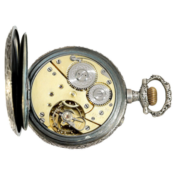 Swiss silver precision lever marksman's watch Circa 1898 Swiss silver precision lever marksman's watch Circa 1898