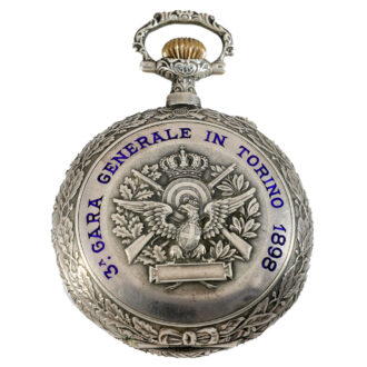 Swiss silver precision lever marksman's watch Circa 1898