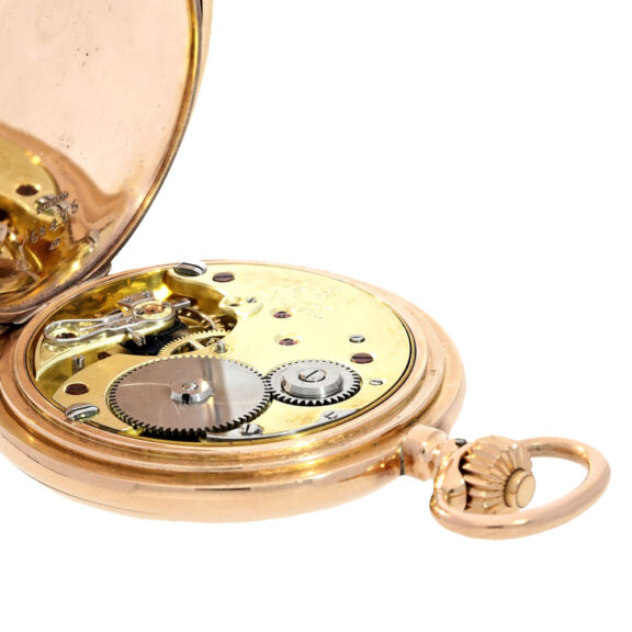 A German 14 carat pink gold lever pocket watch Circa 1900 A German 14 carat pink gold lever pocket watch Circa 1900