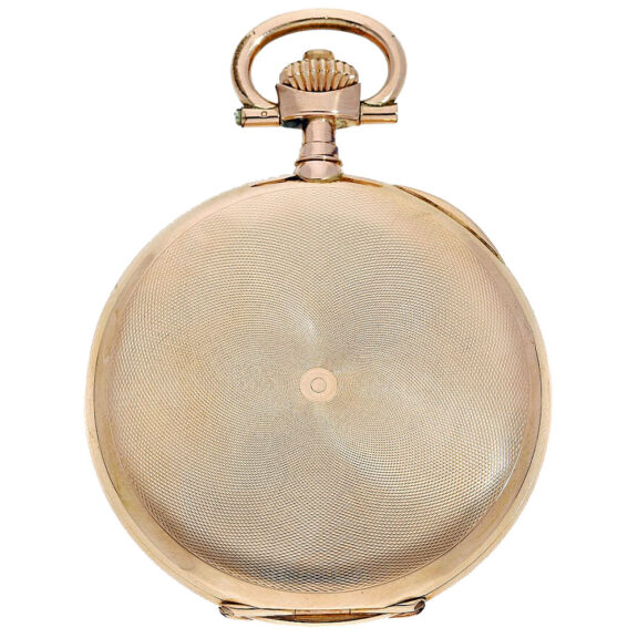 Swiss flat and big 14 K pink gold pocket watch Circa 1920 Swiss flat and big 14 K pink gold pocket watch Circa 1920