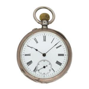 German 800 silver watch with portrait of Kaiser Wilhelm Circa 1900