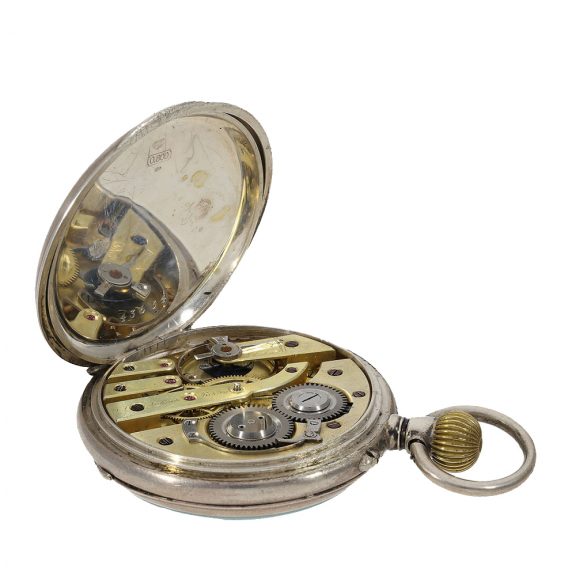 German 800 silver watch with portrait of Kaiser Wilhelm Circa 1900 German 800 silver watch with portrait of Kaiser Wilhelm Circa 1900