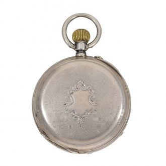German 800 silver watch with portrait of Kaiser Wilhelm Circa 1900