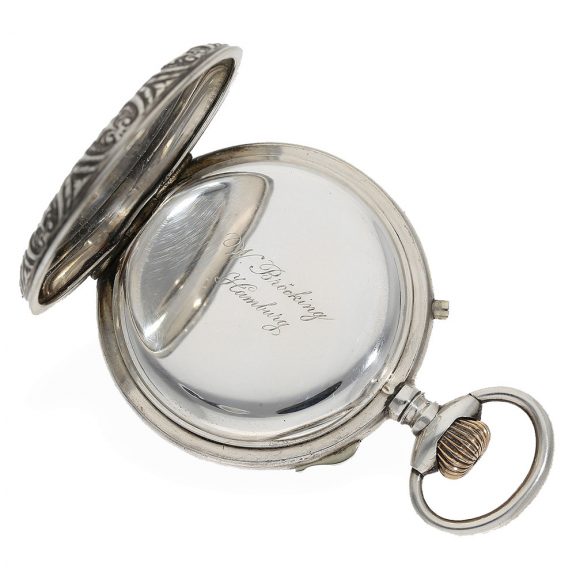 German technically interesting pocket watch with two time zones Circa 1900 German technically interesting pocket watch with two time zones Circa 1900
