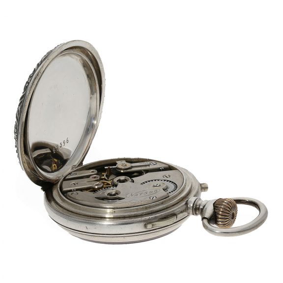 German technically interesting pocket watch with two time zones Circa 1900 German technically interesting pocket watch with two time zones Circa 1900