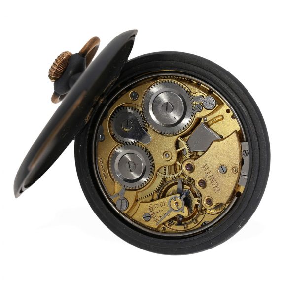 Swiss blued iron pocket watch with a rare caliber Circa1920 Swiss blued iron pocket watch with a rare caliber Circa1920