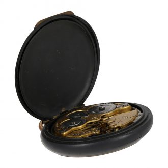 Swiss blued iron pocket watch with a rare caliber Circa1920