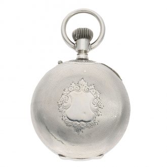 Russian large silver open faced lever calendar watch Circa 1915
