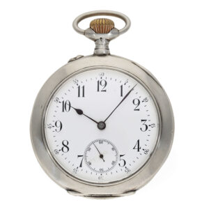 Swiss silver watch with quality anker chronometer Circa 1890