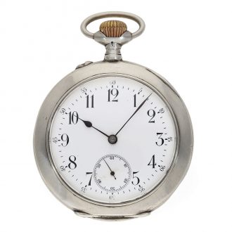Swiss silver watch with quality anker chronometer Circa 1890