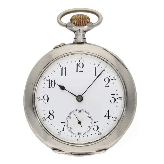 Swiss silver watch with quality anker chronometer Circa 1890