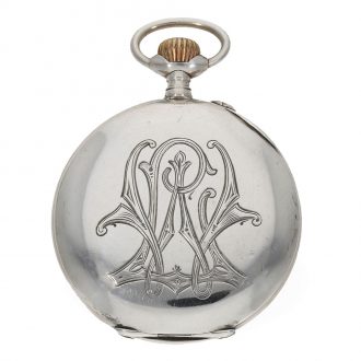 Swiss silver watch with quality anker chronometer Circa 1890