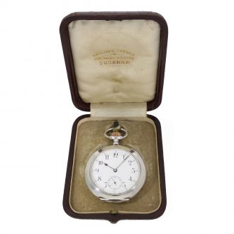 Swiss silver watch with quality anker chronometer Circa 1890