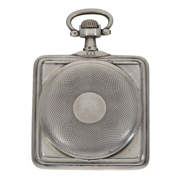 Swiss silver square pocket watch with lever escapement Circa 1910 Swiss silver square pocket watch with lever escapement Circa 1910