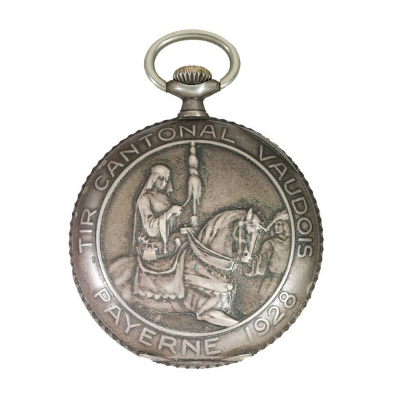 Swiss silver marksman's watch “Tir Cantonal Vaudois 1928” Circa 1928 Swiss silver marksman's watch “Tir Cantonal Vaudois 1928” Circa 1928