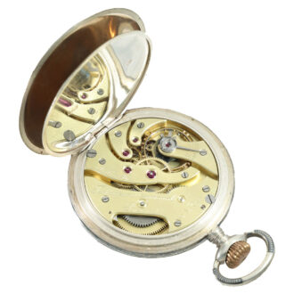 Swiss niello silver high quality school watch Circa 1920