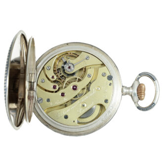 Swiss niello silver high quality school watch Circa 1920