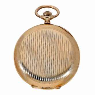 Gold ankerchronometer with old leather case Circa 1920