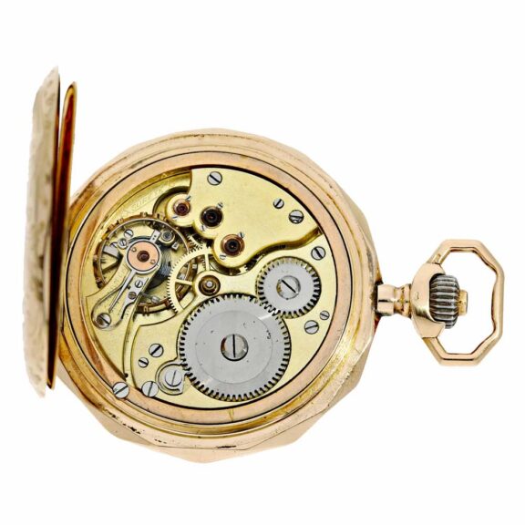 Austrian extravagant big 14 K gold pocket watch Circa 1900 Austrian extravagant big 14 K gold pocket watch Circa 1900
