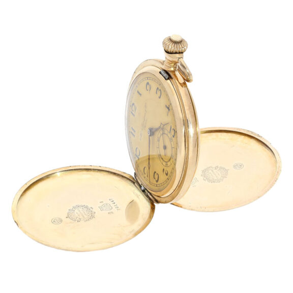 Swiss pink goldsavonnette with gilt dial Circa 1920 Swiss pink goldsavonnette with gilt dial Circa 1920