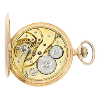 Swiss pink goldsavonnette with gilt dial Circa 1920