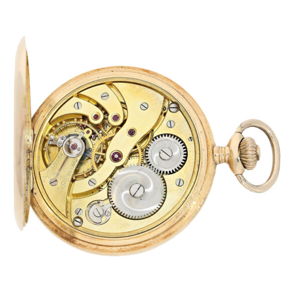 Swiss pink goldsavonnette with gilt dial Circa 1920 Swiss pink goldsavonnette with gilt dial Circa 1920
