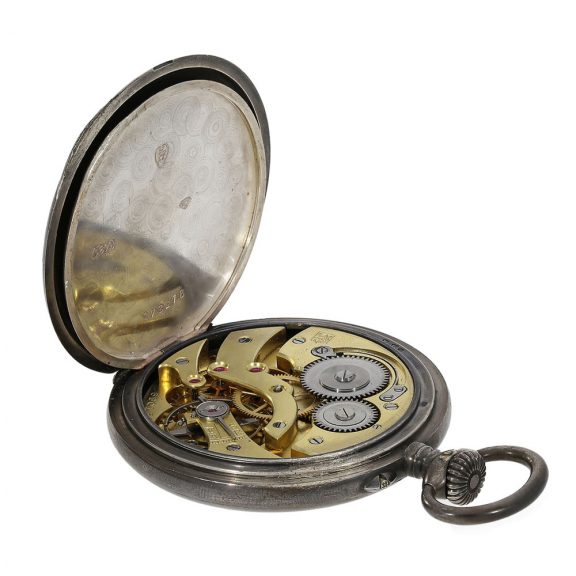 Swiss military pocket watch in original silver case Circa 1918 Swiss military pocket watch in original silver case Circa 1918