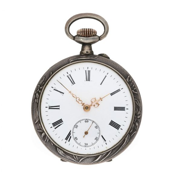 Swiss decorative marksman's watch with relief case Circa 1905 Swiss decorative marksman's watch with relief case Circa 1905