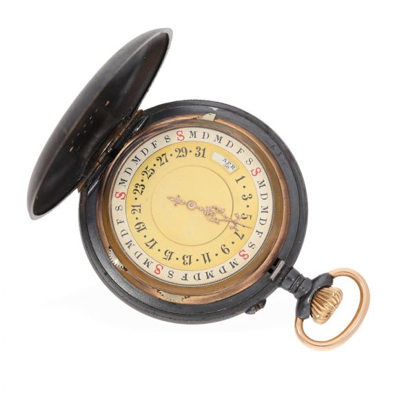 Rare German calendar watch with moon phase Circa 1884 Rare German calendar watch with moon phase Circa 1884