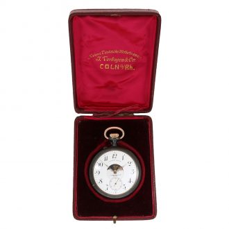 Rare German calendar watch with moon phase Circa 1884 Rare German calendar watch with moon phase Circa 1884