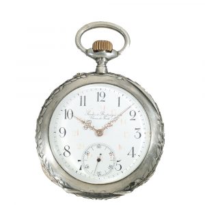 Swiss silver marksman's watch with certificate of accuracy Circa 1898