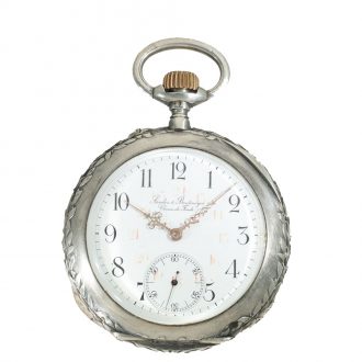 Swiss silver marksman's watch with certificate of accuracy Circa 1898