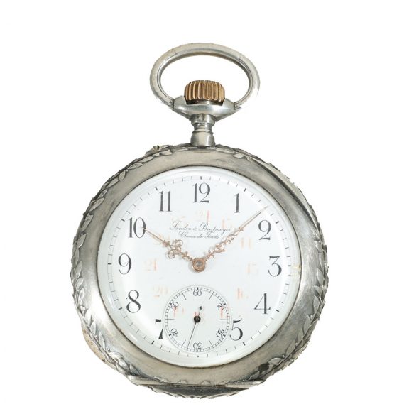 Swiss silver marksman's watch with certificate of accuracy Circa 1898 Swiss silver marksman's watch with certificate of accuracy Circa 1898