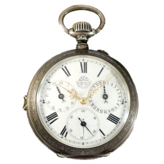 Swiss silver extremely rare split seconds chronograph Circa 1890