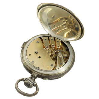 Swiss silver extremely rare split seconds chronograph Circa 1890