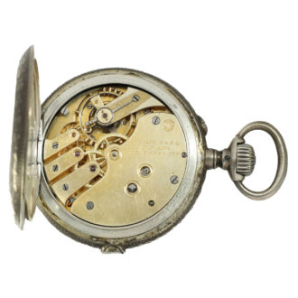 Swiss silver extremely rare split seconds chronograph Circa 1890