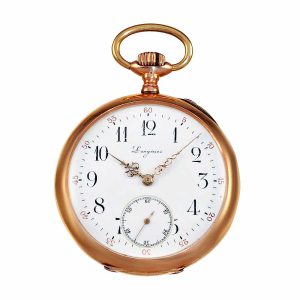 Swiss gentlemen's pocket watch with rare movement circa 1910