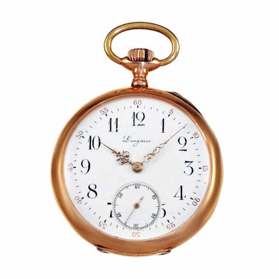 Swiss gentlemen's pocket watch with rare movement circa 1910