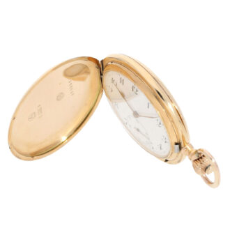 Swiss gold lever hunting case pocket watch Circa 1908