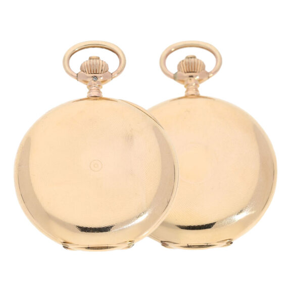 Swiss gold lever hunting case pocket watch Circa 1908 Swiss gold lever hunting case pocket watch Circa 1908