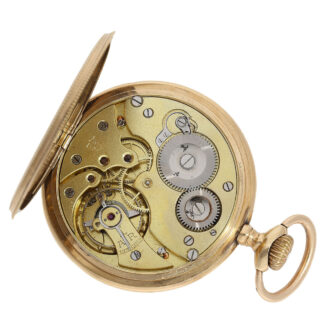 Swiss 14K gold open faced lever pocket watch Circa 1920
