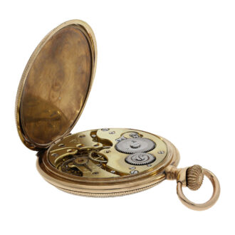 Swiss 14K gold open faced lever pocket watch Circa 1920