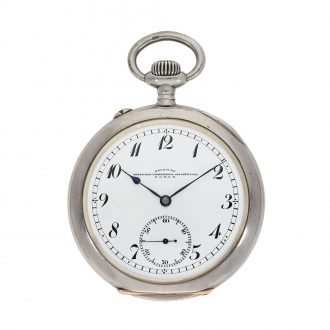 German large Glashütte silver gold precision pocket watch Circa 1920