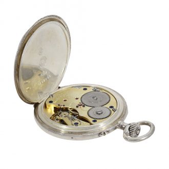 German large Glashütte silver gold precision pocket watch Circa 1920