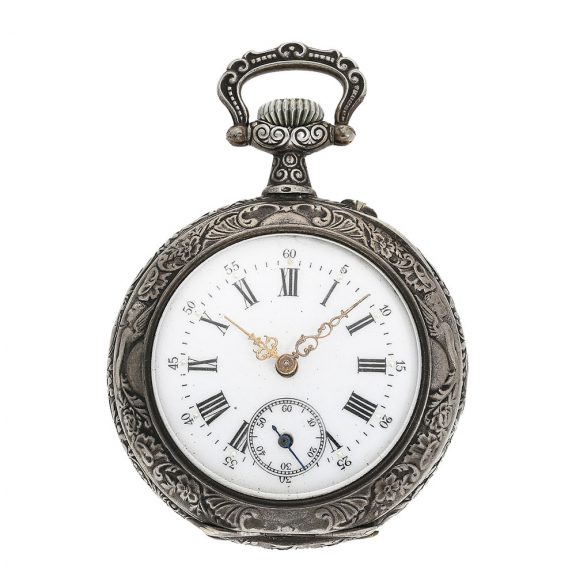 Swiss silver Masonic cylinder pocket watch Circa 1900 Swiss silver Masonic cylinder pocket watch Circa 1900