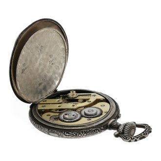 Swiss silver Masonic cylinder pocket watch Circa 1900 Swiss silver Masonic cylinder pocket watch Circa 1900