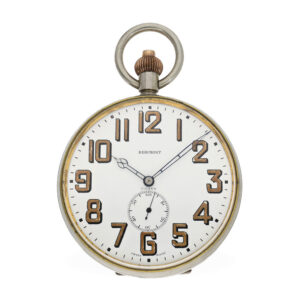 Swiss nickel eight day “Goliath” pocket watch Circa 1920