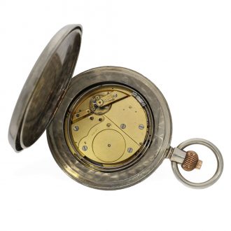 Swiss nickel eight day “Goliath” pocket watch Circa 1920
